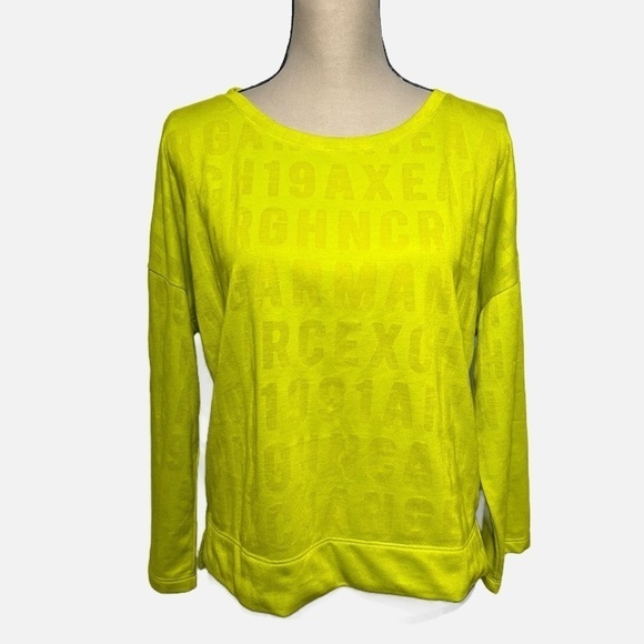 ARMANI EXCHANGE OVERSIZED CROPPED LONG SLEEVE TOP size Large - Picture 2 of 6